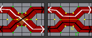 ejemplo para eliminar intersecciones en rombo